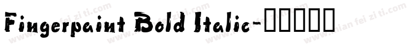 Fingerpaint Bold Italic字体转换